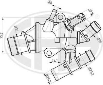 Era 350017 термостат, охлаждающая жидкость на FIAT STILO (192)