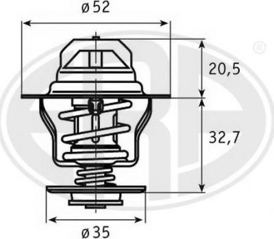 Era 350027 термостат, охлаждающая жидкость на FORD TRANSIT c бортовой платформой/ходовая часть (E_ _)