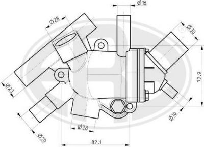 Era 350031 термостат, охлаждающая жидкость на RENAULT CLIO II (BB0/1/2_, CB0/1/2_)