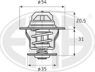 Era 350033 термостат, охлаждающая жидкость на VW GOLF III (1H1)