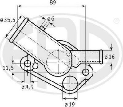 Era 350061 термостат, охлаждающая жидкость на FIAT TEMPRA (159)