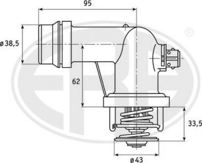 Era 350068 термостат, охлаждающая жидкость на 3 Touring (E46)