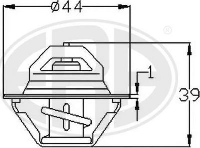 Era 350069 термостат, охлаждающая жидкость на DAIHATSU CHARADE III (G100, G101, G102)