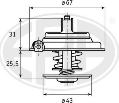 Era 350204 термостат, охлаждающая жидкость на MAN F 90