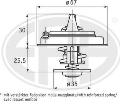 Era 350229 термостат, охлаждающая жидкость на VW GOLF IV (1J1)