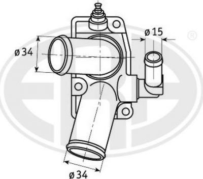 Era 350238 термостат, охлаждающая жидкость на OPEL VECTRA B (36_)