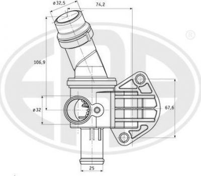 Era 350278 термостат, охлаждающая жидкость на AUDI A3 Sportback (8PA)