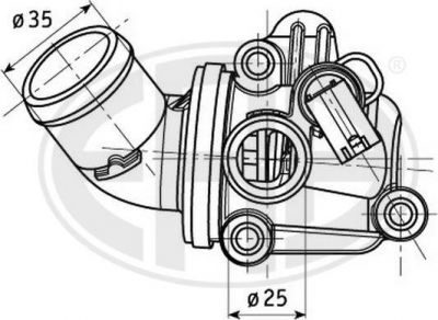 Era 350289 термостат, охлаждающая жидкость на MERCEDES-BENZ B-CLASS (W245)