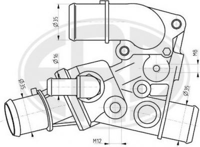 Era 350304 термостат, охлаждающая жидкость на FIAT DUCATO фургон (230L)