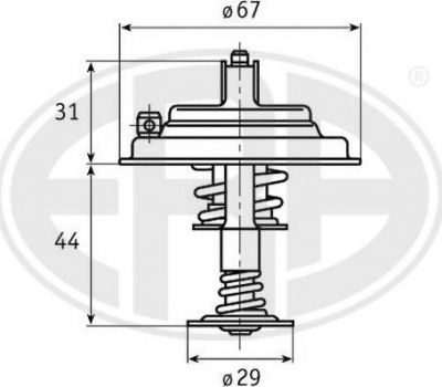 Era 350348 термостат, охлаждающая жидкость на MERCEDES-BENZ S-CLASS (W126)