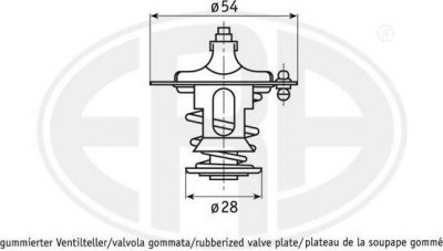 Era 350374 термостат, охлаждающая жидкость на HYUNDAI GETZ (TB)