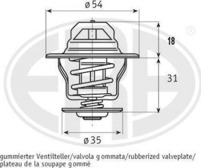 Era 350410 термостат, охлаждающая жидкость на VW GOLF III (1H1)