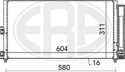 Era 667000 конденсатор, кондиционер на FIAT PUNTO (188)