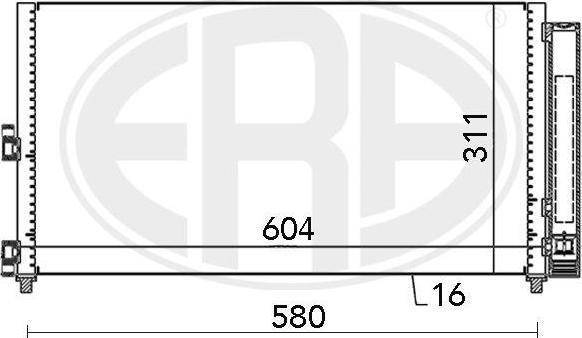 Era 667000 конденсатор, кондиционер на FIAT PUNTO (188)
