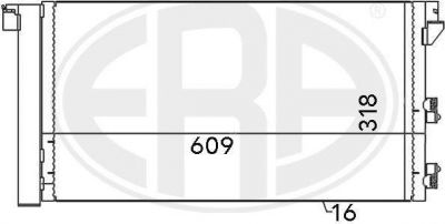 Era 667001 конденсатор, кондиционер на FIAT PANDA (169)