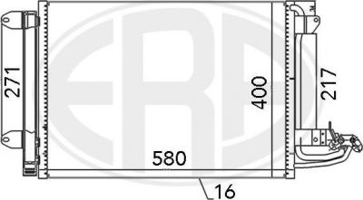 Era 667003 конденсатор, кондиционер на SKODA OCTAVIA (1Z3)