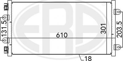 Era 667014 конденсатор, кондиционер на FIAT PUNTO (188)