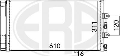 Era 667018 конденсатор, кондиционер на FIAT PUNTO (188)