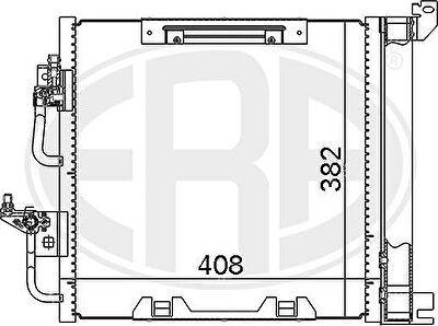Era 667019 конденсатор, кондиционер на OPEL ASTRA H (L48)