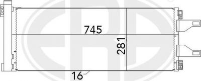 Era 667023 конденсатор, кондиционер на FIAT DUCATO фургон (250, 290)