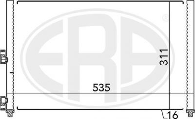 Era 667024 конденсатор, кондиционер на FIAT IDEA (350_)