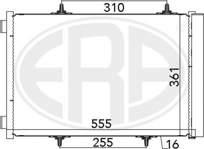 Era 667025 конденсатор, кондиционер на PEUGEOT 208