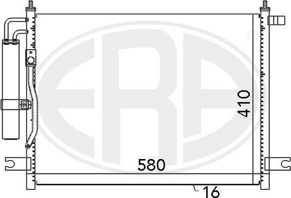 Era 667034 конденсатор, кондиционер на CHEVROLET AVEO Наклонная задняя часть (T250, T255)