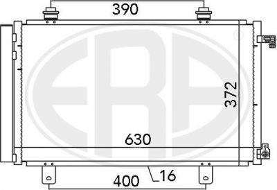 Era 667035 конденсатор, кондиционер на FIAT SEDICI (FY_)