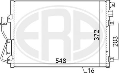 Era 667038 конденсатор, кондиционер на RENAULT CLIO II (BB0/1/2_, CB0/1/2_)