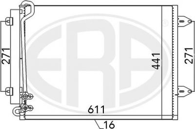 Era 667044 конденсатор, кондиционер на VW PASSAT Variant (3C5)