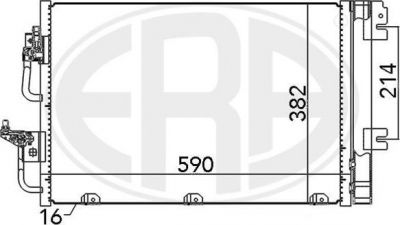 Era 667056 конденсатор, кондиционер на OPEL ASTRA H универсал (L35)