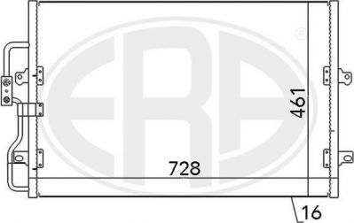 Era 667061 конденсатор, кондиционер на CITROEN EVASION (22, U6)