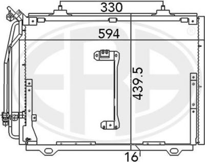 Era 667081 конденсатор, кондиционер на MERCEDES-BENZ C-CLASS универсал (S202)