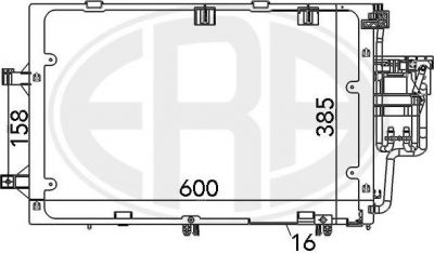 Era 667098 конденсатор, кондиционер на OPEL CORSA C фургон (F08, W5L)