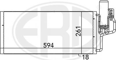 Era 667100 конденсатор, кондиционер на OPEL CORSA C фургон (F08, W5L)