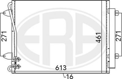 Era 667108 конденсатор, кондиционер на VW PASSAT (3C2)