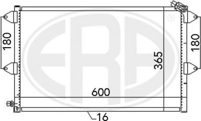 Era 667126 конденсатор, кондиционер на VW POLO CLASSIC (6KV2)