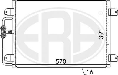 Era 667143 конденсатор, кондиционер на RENAULT SCЙNIC I (JA0/1_)