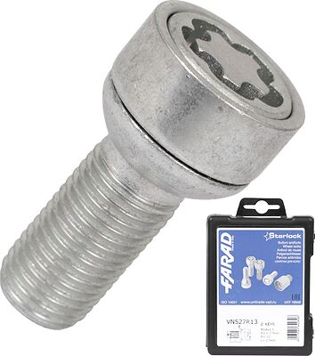 Farad VN527/2 Комплект болтов-секреток M14×1.5, 56/27 мм, комплект 4+2, сфера, ключ 17 мм