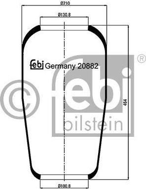 FEBI Пневмоподушкa амортизатора кабины (20882)