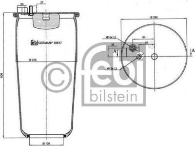 Febi 35617 кожух пневматической рессоры на MAN TGA