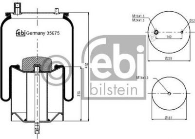 Febi 35675 кожух пневматической рессоры на RENAULT TRUCKS Premium 2