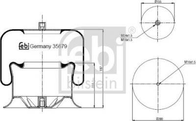 Febi 35679 кожух пневматической рессоры на MERCEDES-BENZ ACTROS