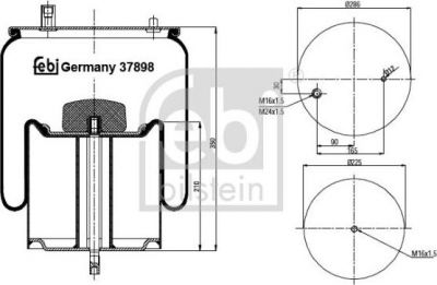 Febi 37898 кожух пневматической рессоры на RENAULT TRUCKS Premium