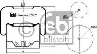 Febi 37902 кожух пневматической рессоры на MERCEDES-BENZ AXOR 2