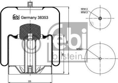 Febi 38353 кожух пневматической рессоры на MERCEDES-BENZ AXOR 2