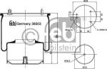 Febi 38503 кожух пневматической рессоры на DAF 95