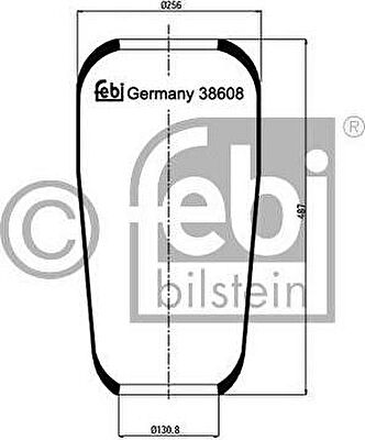 Febi 38608 кожух пневматической рессоры на MERCEDES-BENZ SK