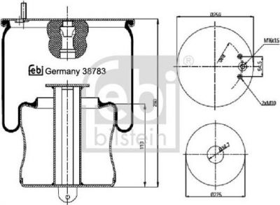 Febi 38783 кожух пневматической рессоры на VOLVO 9700