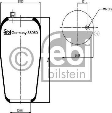 Febi 38950 кожух пневматической рессоры на MERCEDES-BENZ ATEGO